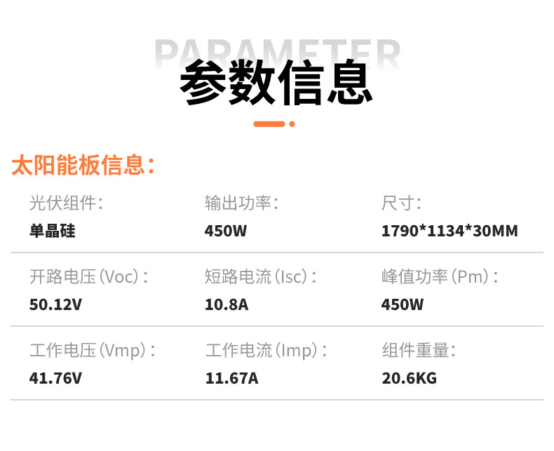 450W太陽能板標(biāo)準(zhǔn)組件